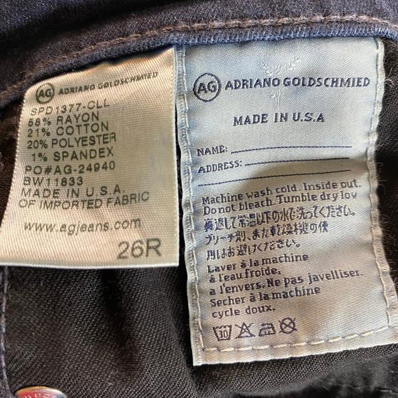 AG Adriano Goldschmied Womens Blue Jeans 26R The Stevie Slim Straight Ankle - Picture 4 of 6